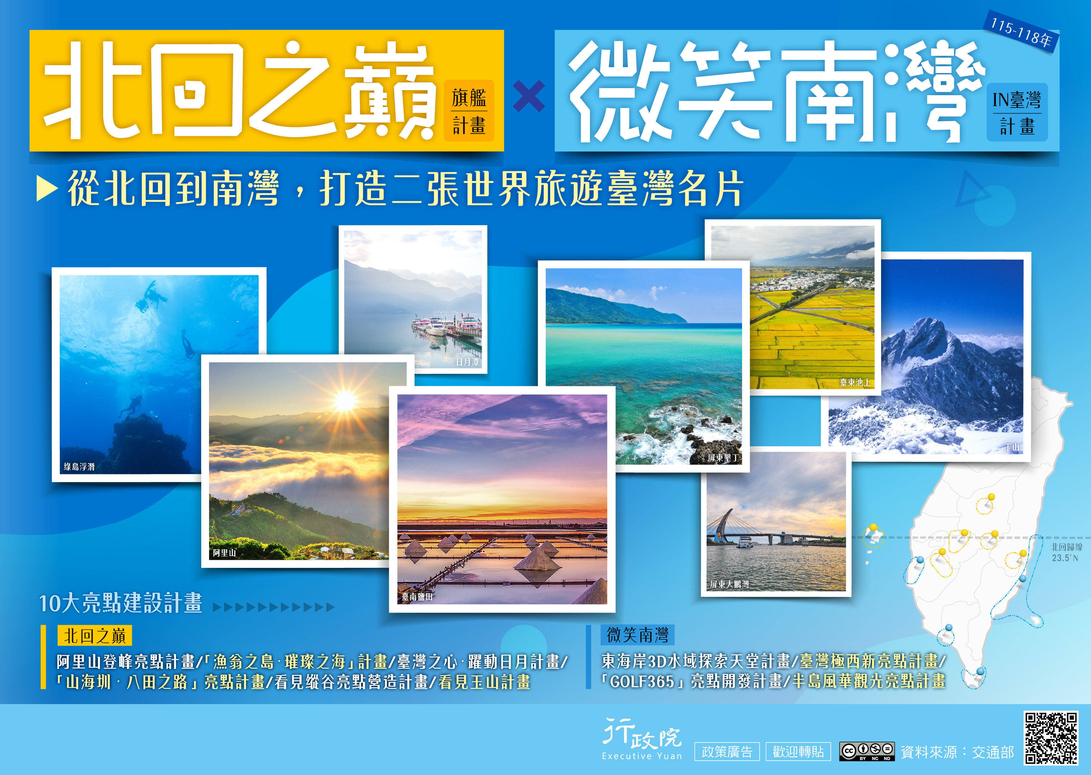 推廣「北回之巔旗艦計畫-微笑南灣IN臺灣計畫」政策